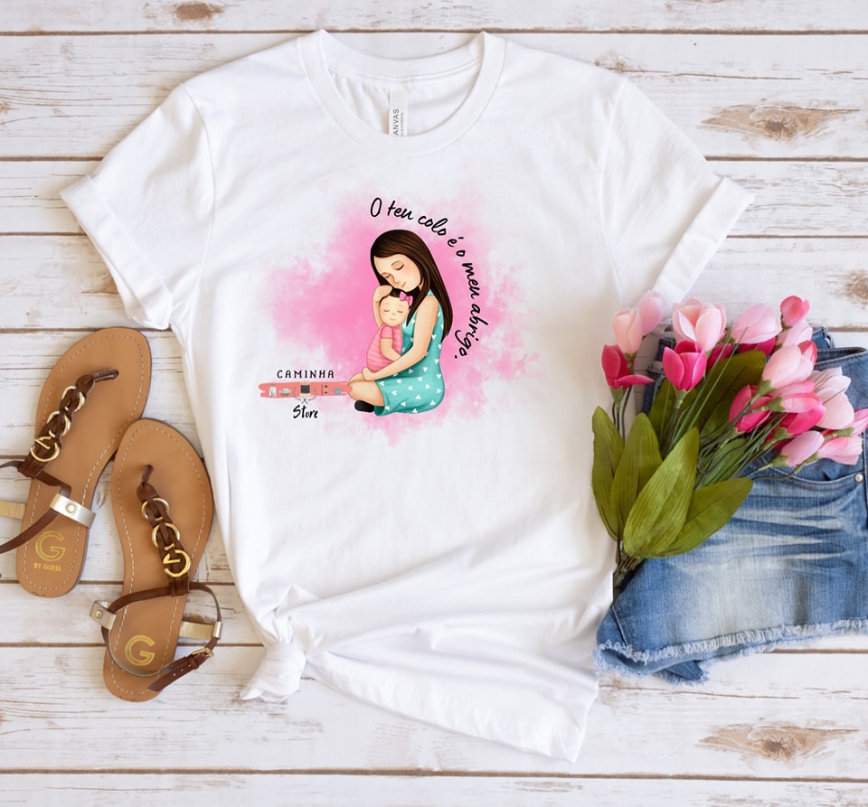 T-shirt Personalizada - O teu colo é o meu abrigo