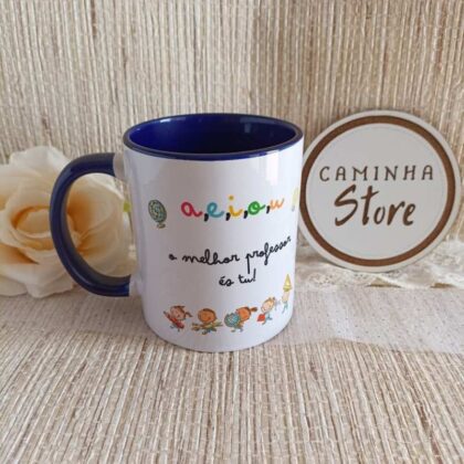 Caneca Personalizada "A.E.I.O.U" - Azul