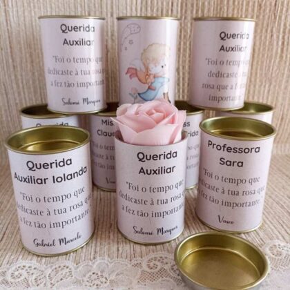Tubo Lata com Rosa em Sabão - Principezinho