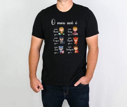 T-shirt Personalizada - Heróis (Avô)