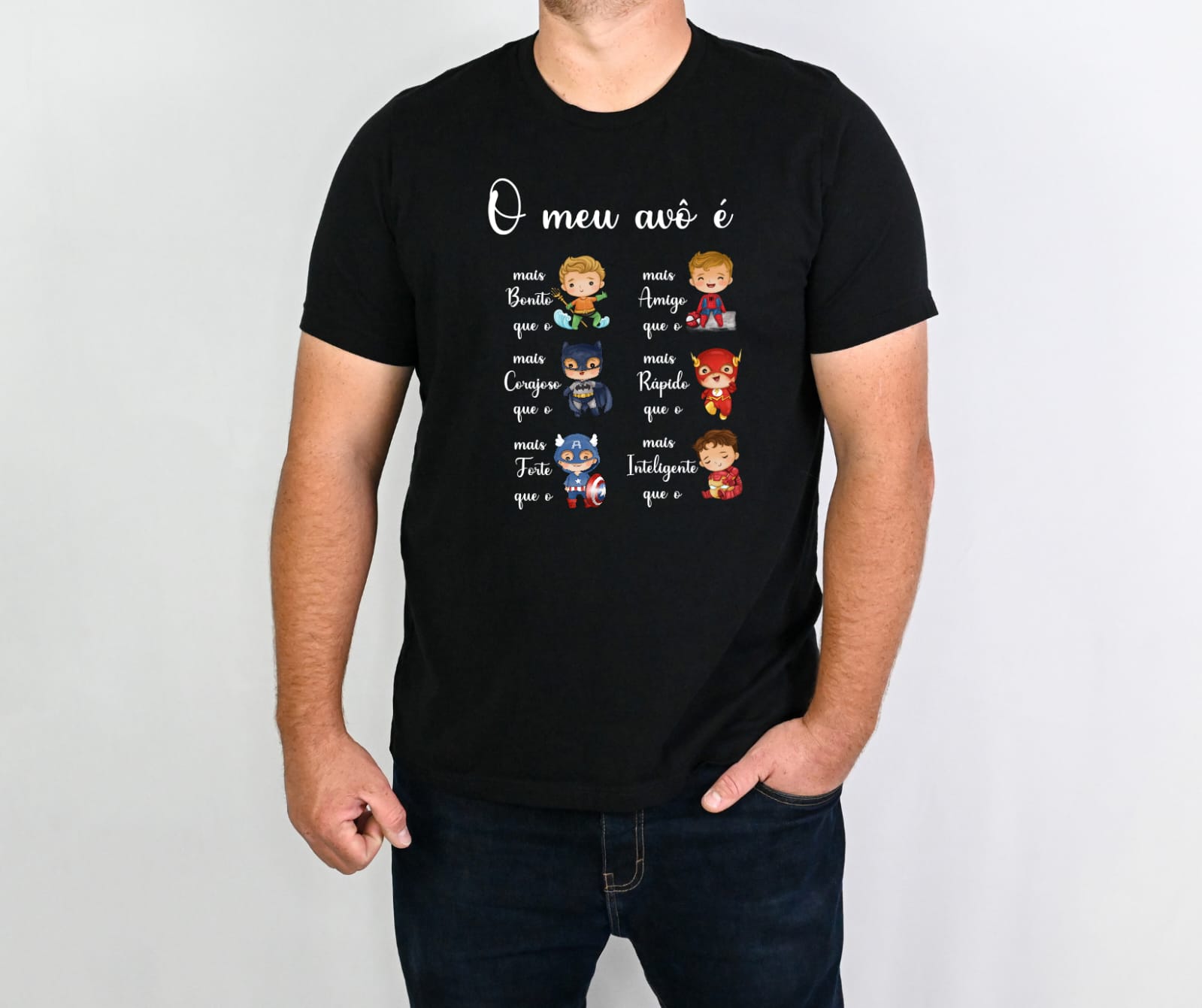 T-shirt Personalizada - Heróis (Avô)