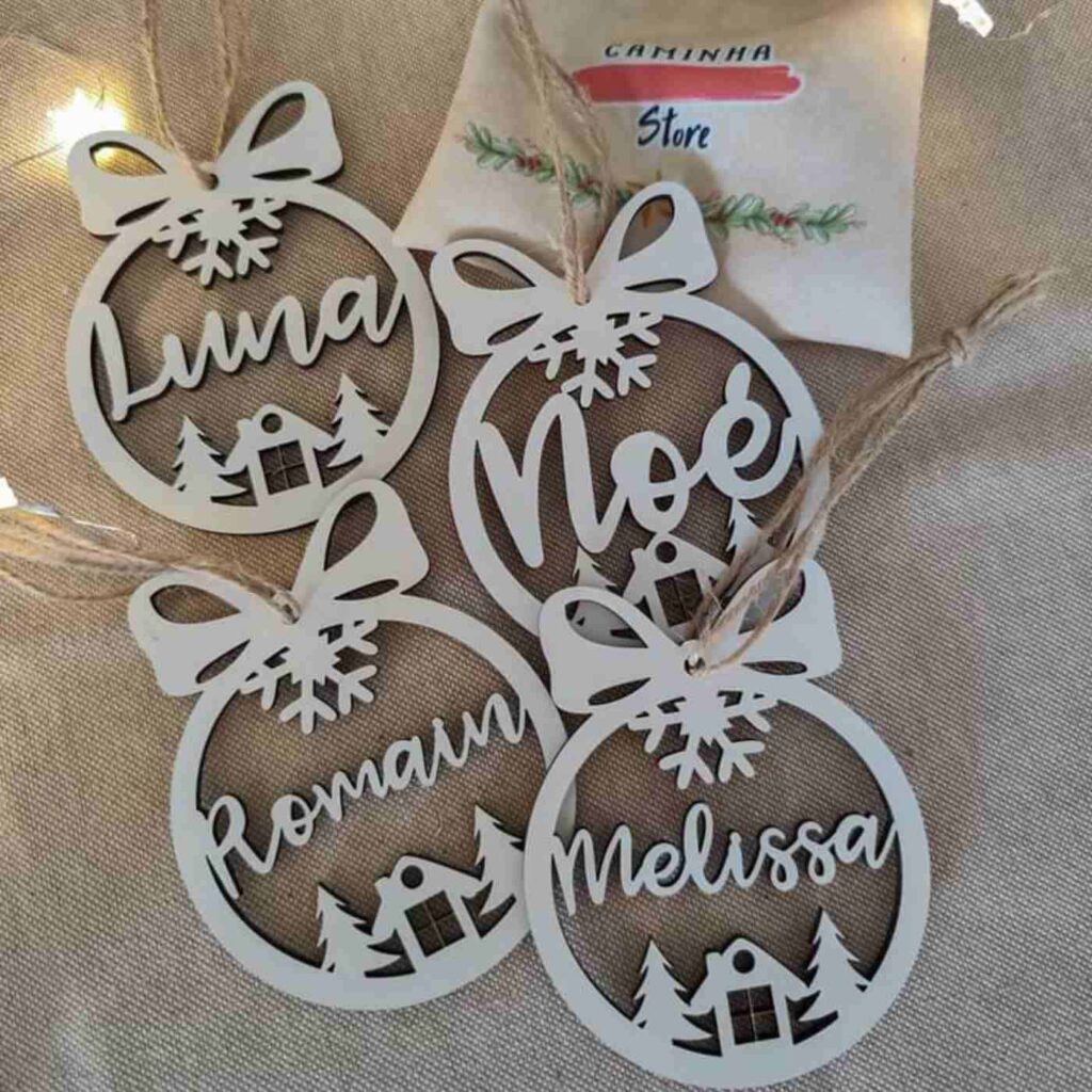 Enfeites MDF - Personalizado com Nomes