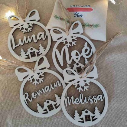 Enfeites MDF - Personalizado com Nomes