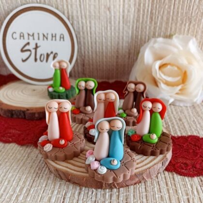 Mini Presépio artesanal em Biscuit - 2ª Versão