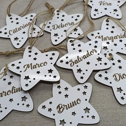 Enfeite Estrela MDF - Personalizado com Nome