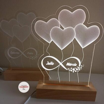 Candeeiro Personalizado Acrílico