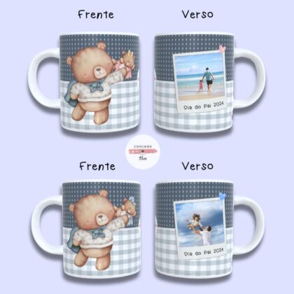 Caneca Personalizada - Pai - Ursinhos com Fotografia