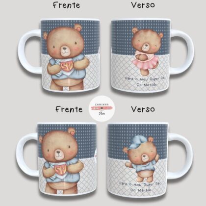 Caneca Personalizada - Pai - Ursos