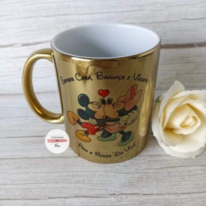Caneca Personalizada Dourada - Somos Casa