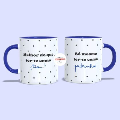 Caneca Personalizada - Tio/Padrinho (azul)