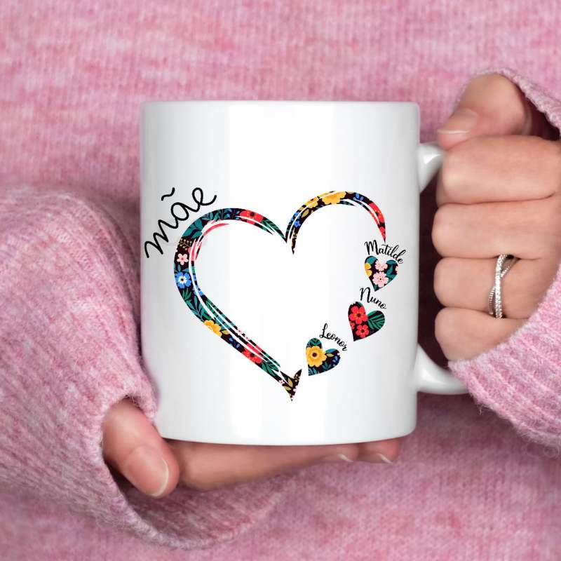 Caneca Personalizada - Mãe - Coração