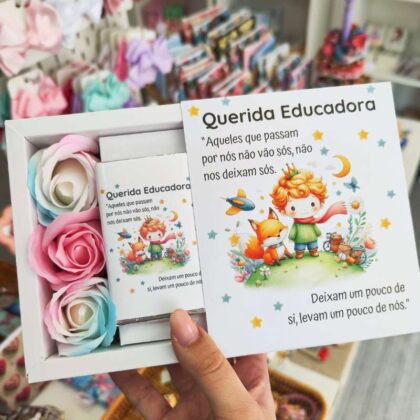 caixa principezinho rosas sabao