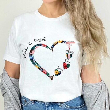 T-shirt Personalizada avó - Coração