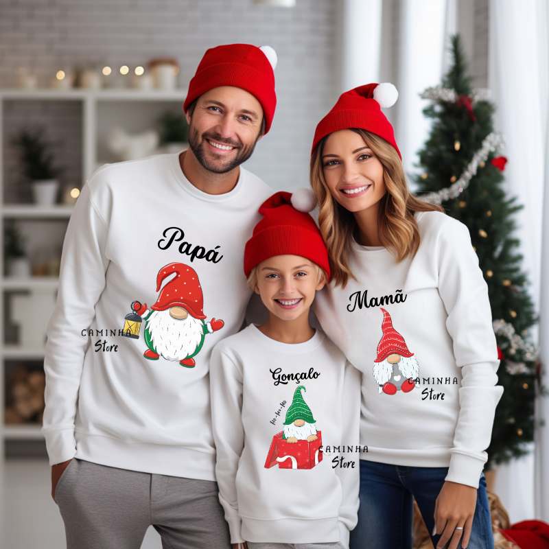 Sweat Personalizada Natal - Gnomos