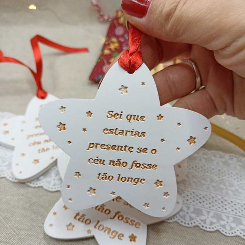 Enfeite Gesso Perfumado - Sei que estarias aqui...