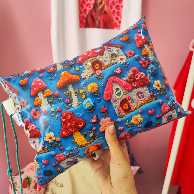 Almofada plastificada azul